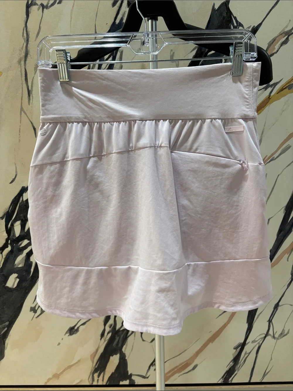adidas Light Pink Athletic Skirt with Built-In Shorts